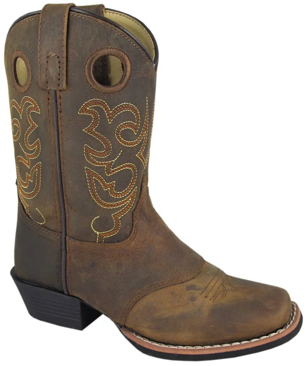 Smoky Mountain Sedona Western Boots - Kids - Brown Distress