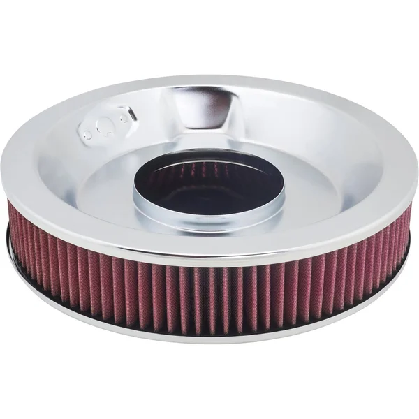 Chrome Air Cleaner with Washable Filter, 14 x 3 inch 91011039