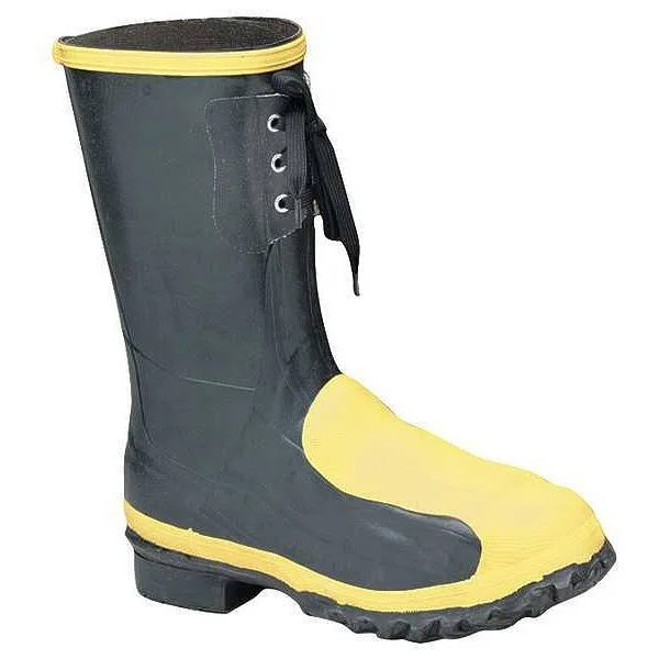 Lacrosse 228040 Rubber Boots, sz 10, 12 inch H, Black, Stl, PR, Men's