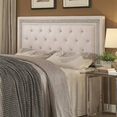 Anamaria Upholstered Panel Headboard Willa Arlo Interiors Size: King/California King - Upholstery: White/Lilac Hue