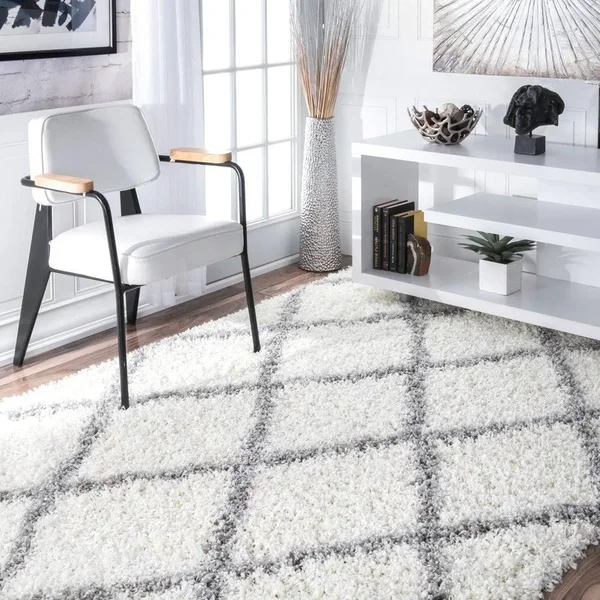 nuLOOM Shanna Easy Shag White 12 ft. x 15 ft. Area Rug