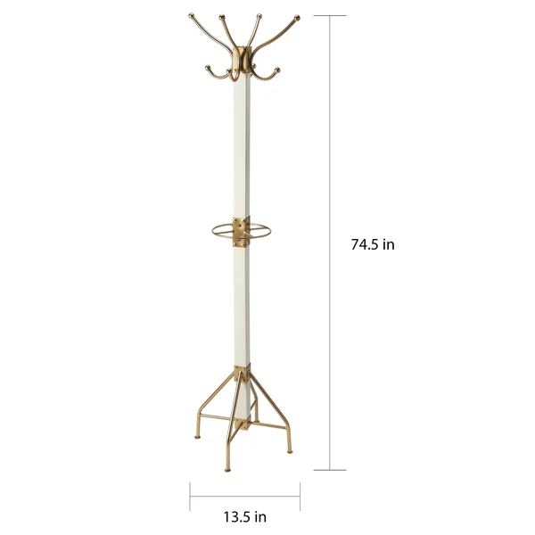 Copper Grove Andreas Coat Rack - Gold/Black - Rubbed