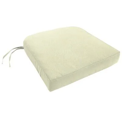 Knife Edge Indoor/Outdoor Sunbrella Dining Chair Cushion Highland Dunes Fabric: Canvas Natural - Size: 3.5x22 H x 17x22 W x 18x22