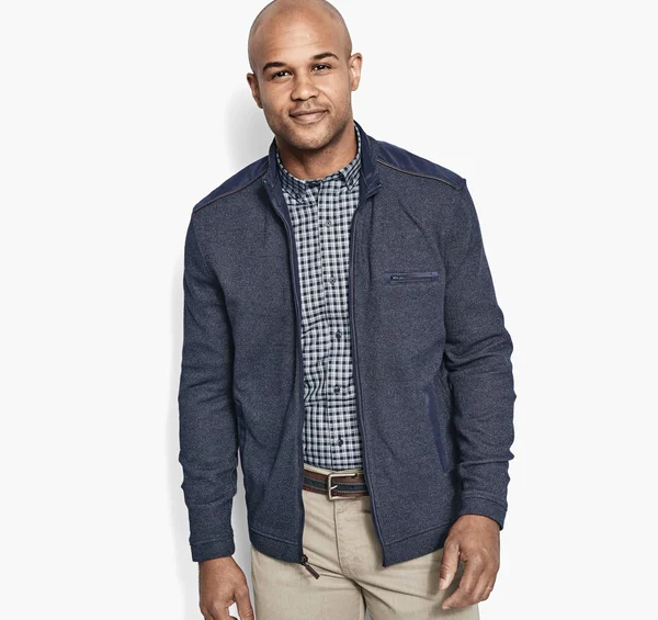 Johnston & Murphy Men's Melange Knit Full-Zip