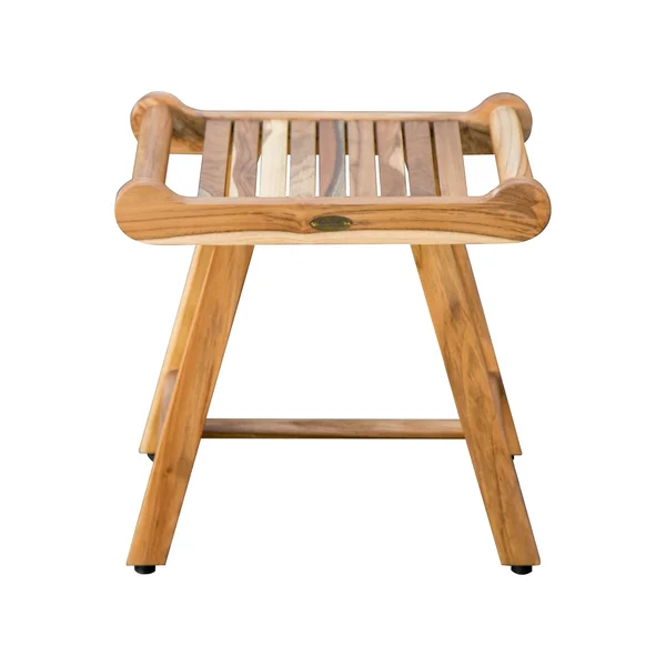 20x22 EcoDecors Compact SensiHarmony Solid Teak Shower Bench with Liftaide Arms in An EarthyTeak Finish - Brown - Modern & C