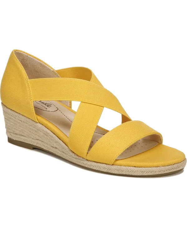 Women's LifeStride Siesta Wedge Sandal - Yellow - Size 5.5