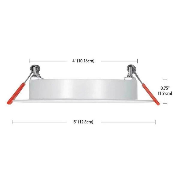 Commercial Electric 4-Pack Slim Baffle 4x22 Color Selectable Canless Recessed Integrated LED Kit