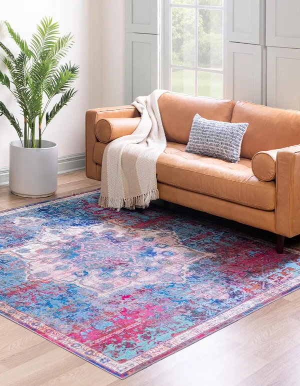 Renaissance 7 ft Square Tie Dye Area Rug
