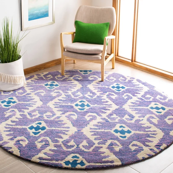 Safavieh Wyndham Wyd323 Grey/Ivory 7& x 7& Round Area Rug