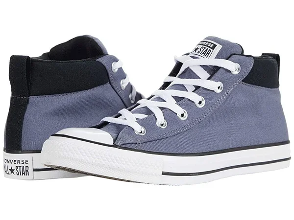 Converse Men's Chuck Taylor All-Star Street Mid Casual Shoes in Blue/Light Carbon Size 12.0 - Canvas