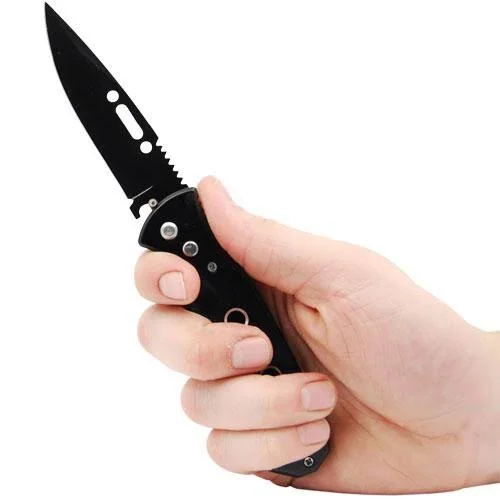 Automatic Heavy Duty Knife with Solid Handle