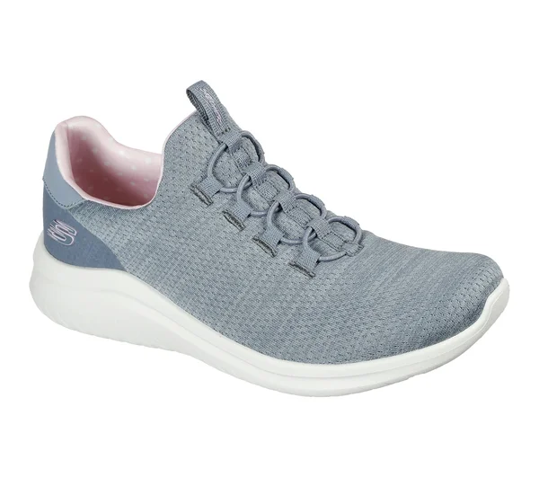 Skechers Women's Ultra Flex 2.0 Delightful Spot Sneaker, Gray/Pink