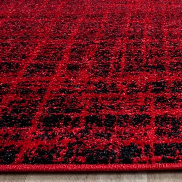 Safavieh 2&-6x22 x 16& Adirondack ADR116F Red, Black Rug