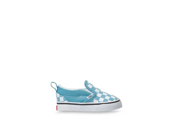 Vans Toddler Checkerboard Slip-On V (Delphinium Blue/True White) 8.5 Toddler