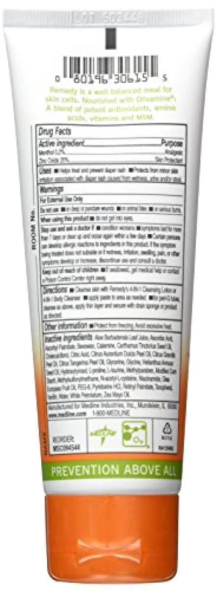 Remedy Calazime Skin Protectant Paste w/ Zic Oxide 4 oz Tube (Pack of 3)