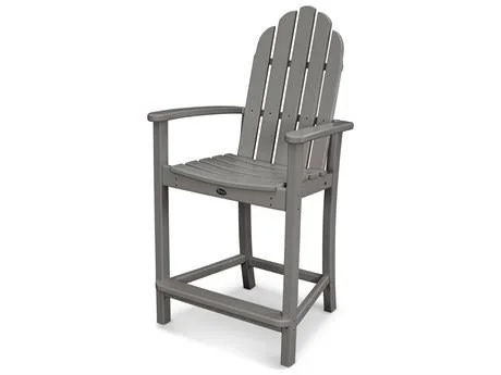 POLYWOOD Classic Adirondack Counter Chair - Green - 20.25" x 24.25" x 15.5"