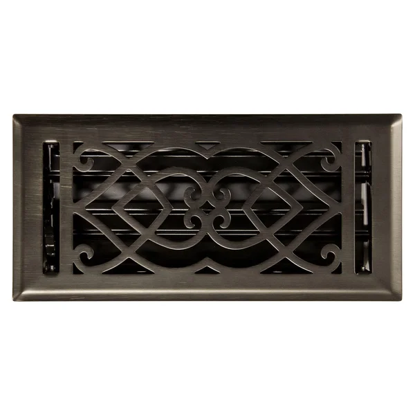 Victorian Steel Wall Register - Polished Brass 6x22x14x22 (7-1/4x22x15x22 Overall) - Signature Hardware 253827