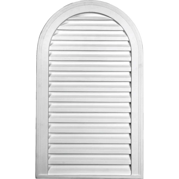 18x22W x 23x22H Cathedral Urethane Gable Vent Louver - Non-Functional