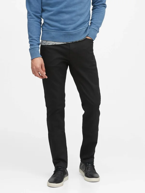 Banana Republic Men's Slim Traveler Pant Stay Black Size 40W 32L