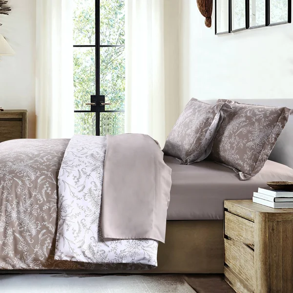 Southshore Fine Linens Winter Brush Reversible Down Alternative Comforter and Sham Set - Muted Teal - Full - Queen
