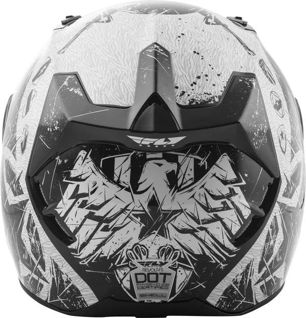 Fly Racing - 73-8371-6 - Revolt Liberator Helmet Gloss White/Black 2x