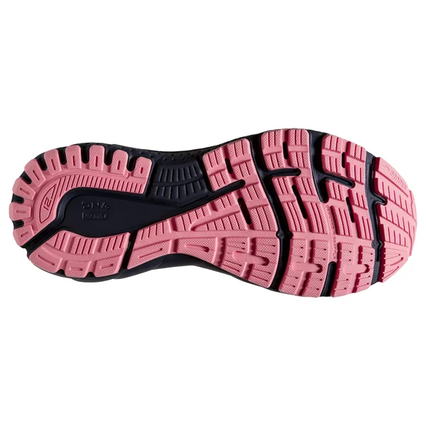 Brooks Women's Adrenaline GTS 21 White-Peacoat-Coral, 5