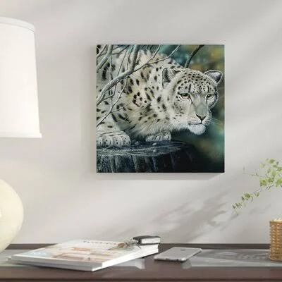 &White Tiger& Graphic Art Print on Canvas East Urban Home Size: 12x22 H x 12x22 W x 0.75x22 D
