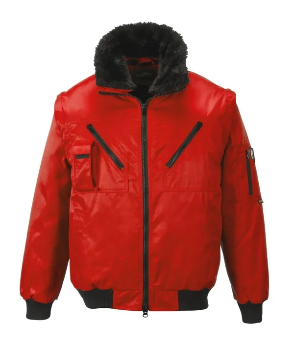 Portwest Pilot Jacket PJ10 Red 3XL Colour: Red, Size: 3XL