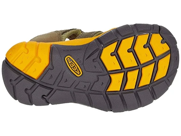 Keen Kids& Seacamp II CNX Sandal - 10 - Military Olive, Saffron