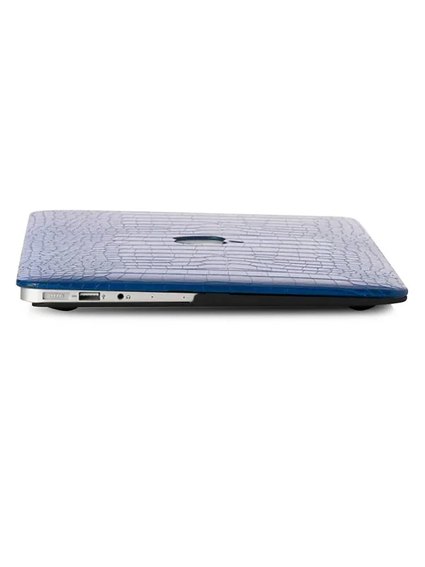 Chic Geeks Faux Crocodile MacBook Case - Navy