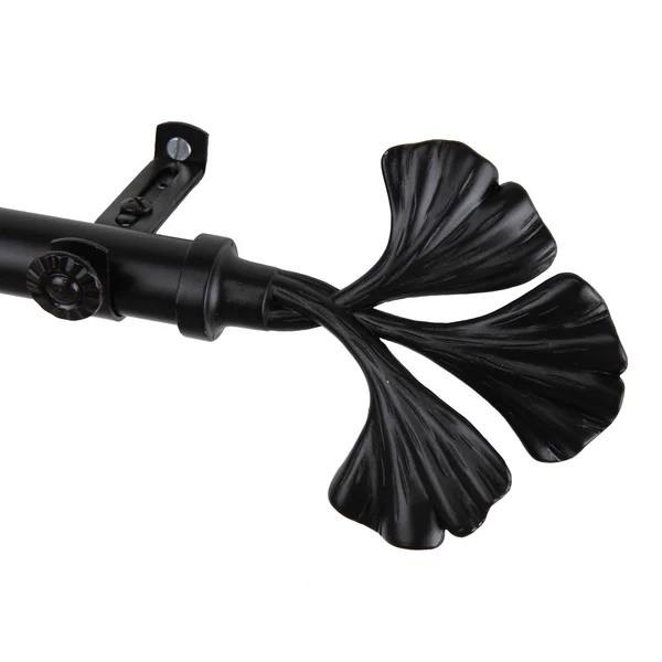 InStyleDesign Luck Adjustable Black Curtain Rod - 120 to 170 inch