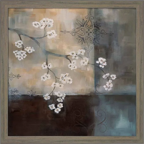 Great Art Now Abstract & Natural Elements by Laurie Maitland, 2 Piece Framed Art Set Each 13.5W x 13.5H, White