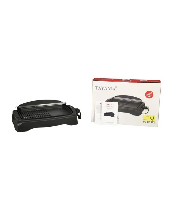 Tayama Non-Stick Electric Grill Ribbed and Solid Surface TG-863XL