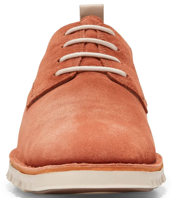 Cole Haan Men's Zerogrand Stitch Suede Oxfords - 8 - Tan