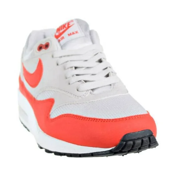 Nike Air Max 1 - Womens Shoes Vast Grey/Habanero Red Size 10.5