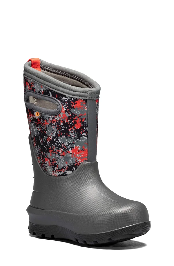 Bogs Kids& Neo Classic Micro Camo Boot - 13 - Dark Grey Multi