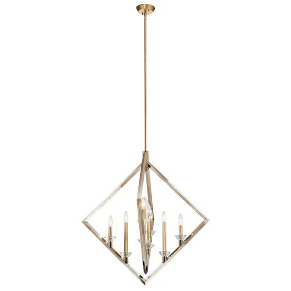Kichler 43051PN Layan Polished Nickel 4 Light Chandelier