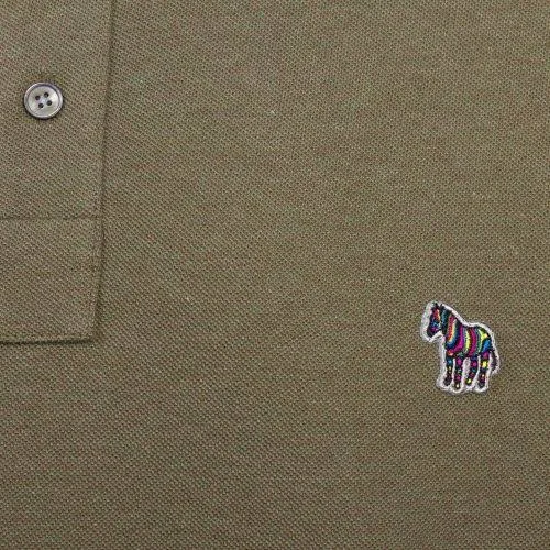 Paul Smith Organic Cotton-Pique Zebra Polo Shirt, Khaki, M2R-183KZ