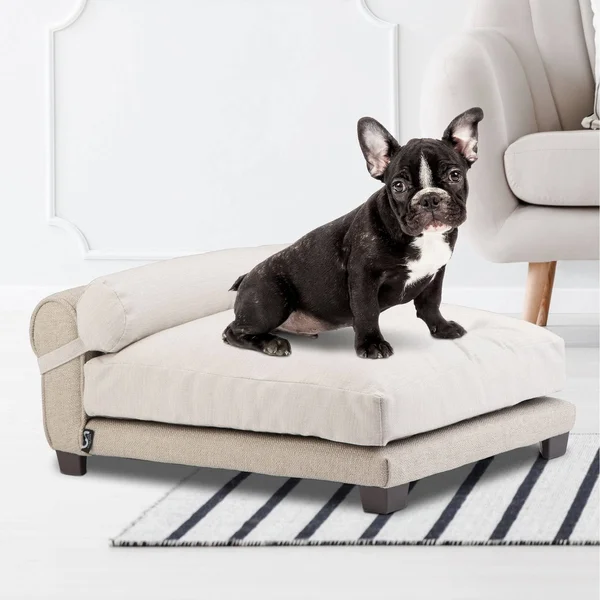 Club Nine Pets Belmont Orthopedic Dog Bed, Medium, Linen.