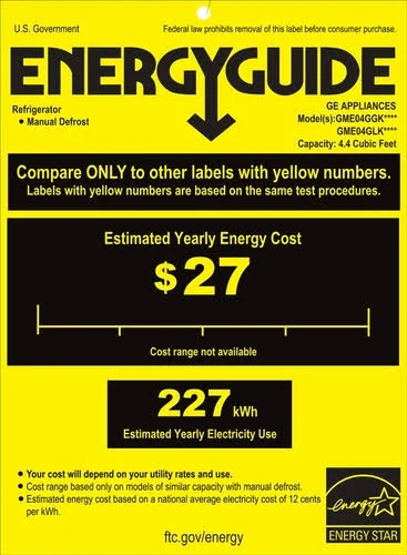 GE 4.4 Cu. ft Compact Refrigerator