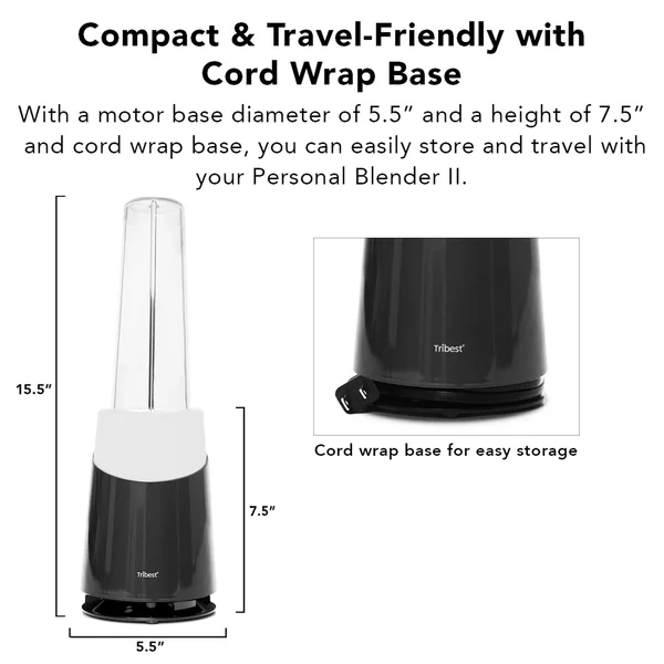 Tribest Jar Ready 2 Family Pack Personal Blender Red