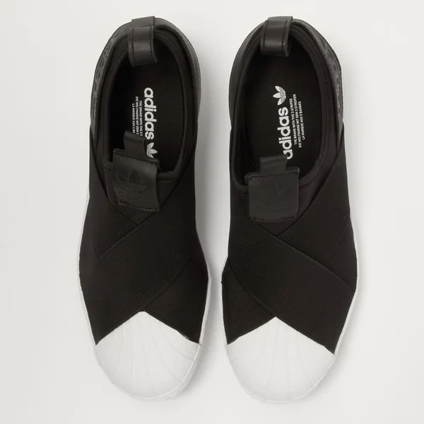Adidas Originals Black Superstar Slip on Sneakers