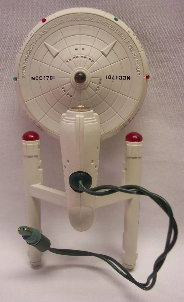 Hallmark Star Trek Starship Enterprise Ornament 1991 Blinking Lights