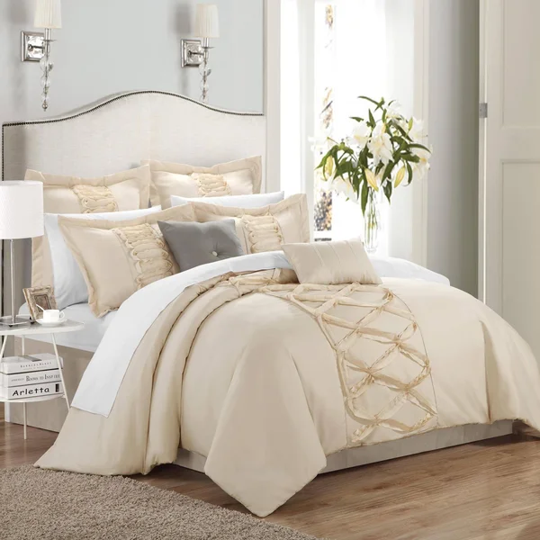 Greenland Home Ruffled Quilt Set - Twin, White