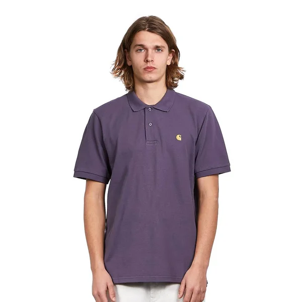 Carhartt WIP S/S Chase Pique Polo - Provence - Gold - M - Men