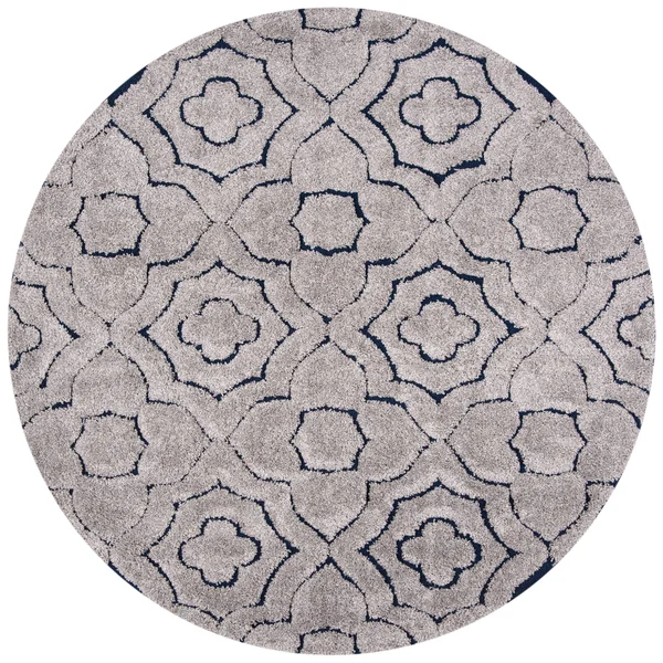 Safavieh Memphis Shag SG832G 5&1x22 x 7&6x22 Grey - Cream Area Rug