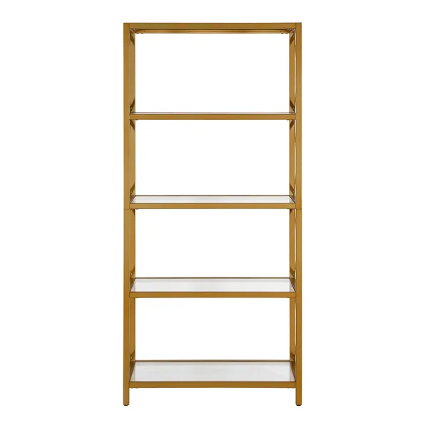 Celine Bookcase - 18x22 Wide Blackened Bronze