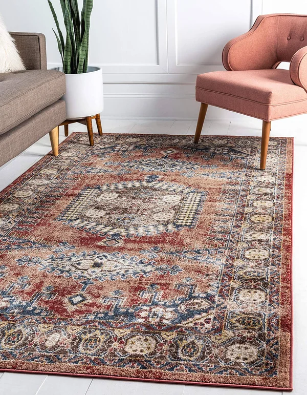 Unique Loom Larissa Utopia Area Rug - 5& x 8& Terracotta