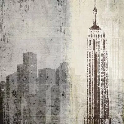 Framed Canvas Art (White Floating Frame) - Edifice II by Tandi Venter ( Architecture > Towers art)