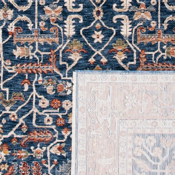 Lauren Ralph Lauren Darcy Traditional Oriental Polyester Rug - 5&3x22 x 7&6x22 - Navy/Red